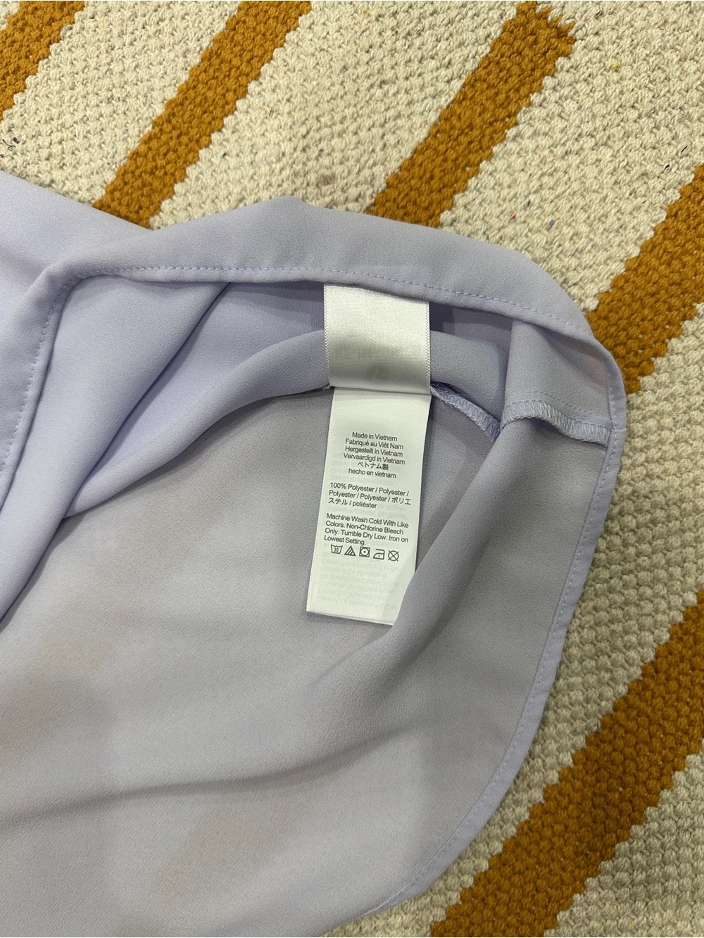 J. Crew Light Lavender Ruffle Tie-Neck Sleeveless Blouse - Picture 3 of 4